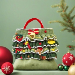 Christmas Tree Crochet Handbag