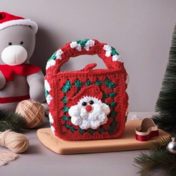 Santa Claus Crochet Clutch Bag