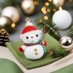 Christmas Snowman Keychain